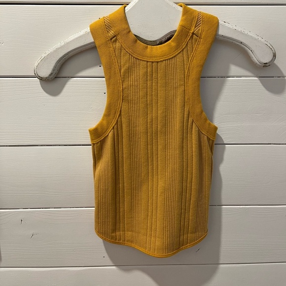 Yellow Ribbed Sleeveless Top - BDG Urban Outfitters (Size S) - Picture 1 of 8